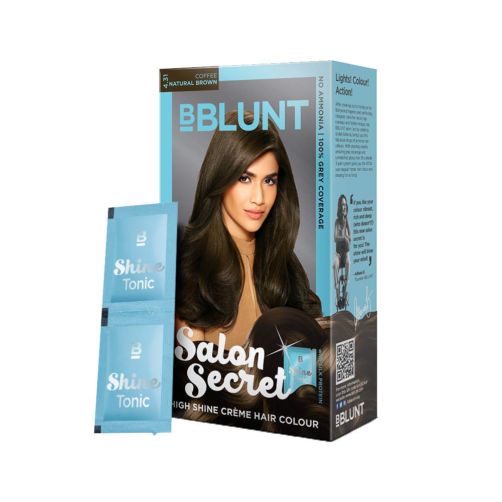 Bblunt Salon Secret High Shine Crã¨Me Hair Colour, 100G - Natural Black 1 (Pack Of 1)