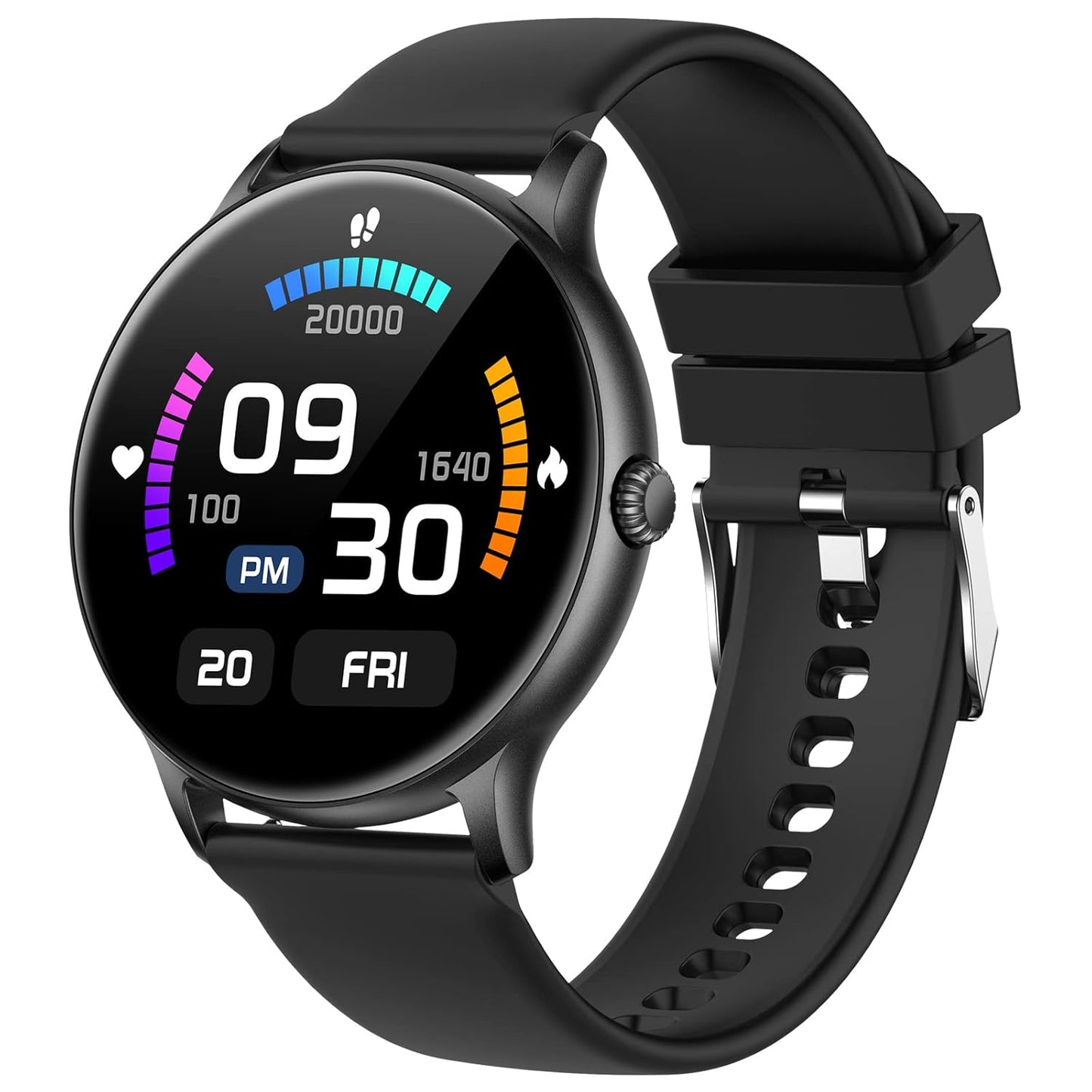 Fire-Boltt Phoenix Smart Watch with Bluetooth Calling 1.3,120+ Sports Modes, 240 * 240 PX High Res with SpO2, Heart Rate Monitoring & IP67 Rating (Black) - Springkart 