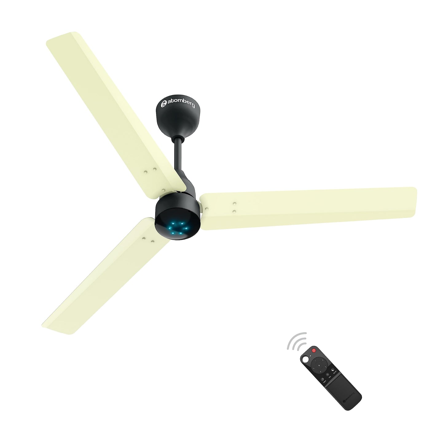 atomberg Renesa Enzel 1200mm BLDC Ceiling Fan with Remote Control | BEE 5 star Rated Energy Efficient Ceiling Fan | High Air Delivery with LED Indicators| 3 Year Warranty (Gloss White)