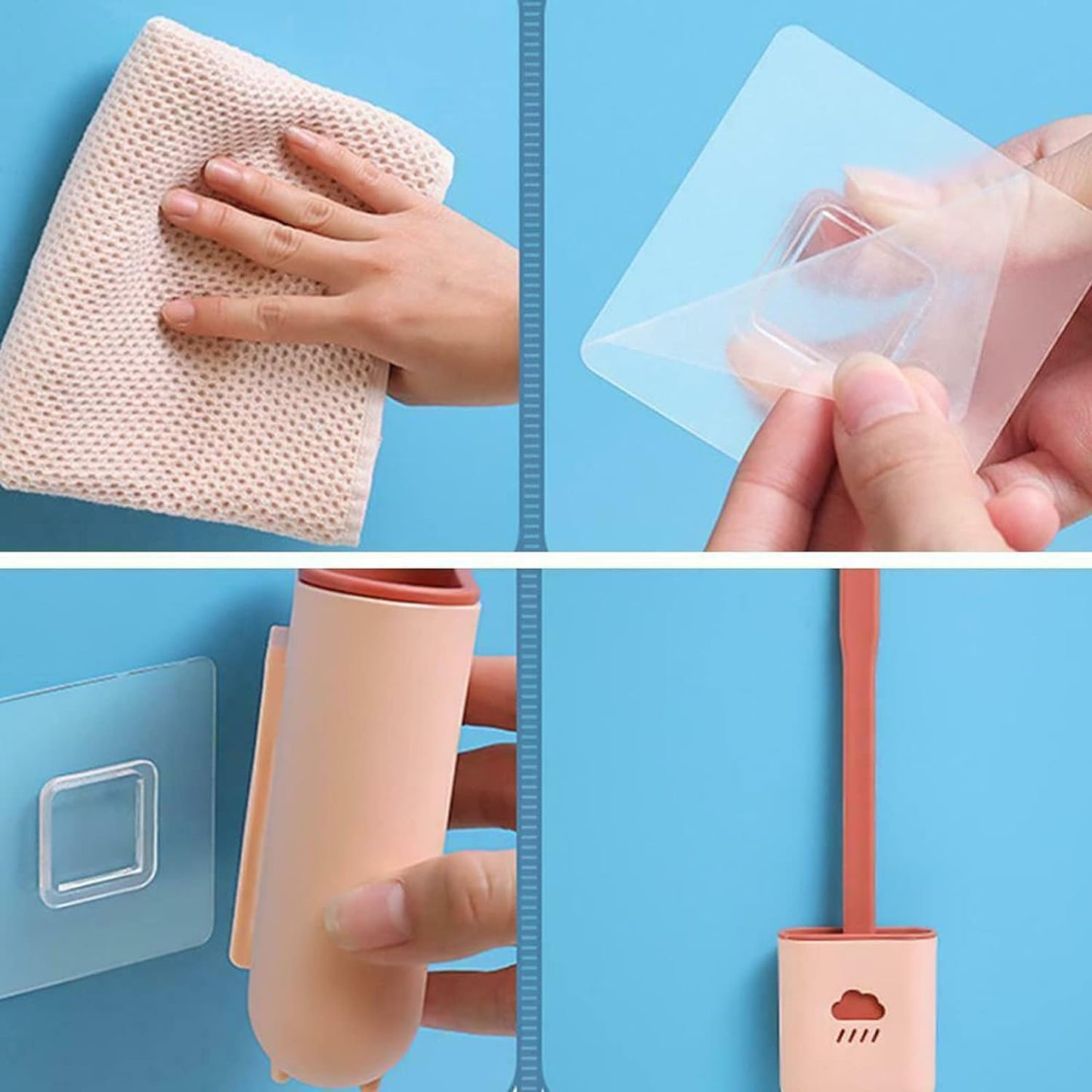 Silicone Toilet Brush with Holder (Without Box) - Springkart 