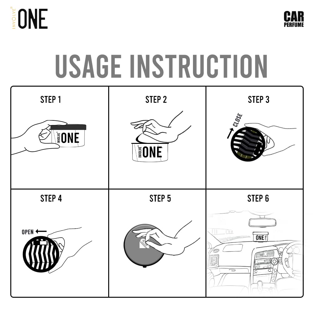 Involve Your Senses One Musk Organic Car Perfume, Involve Your Senses Strong Fiber Air Freshener to Freshen'up Your Car - IONE01-40 g,Car Accessories interior car perfumes and fresheners