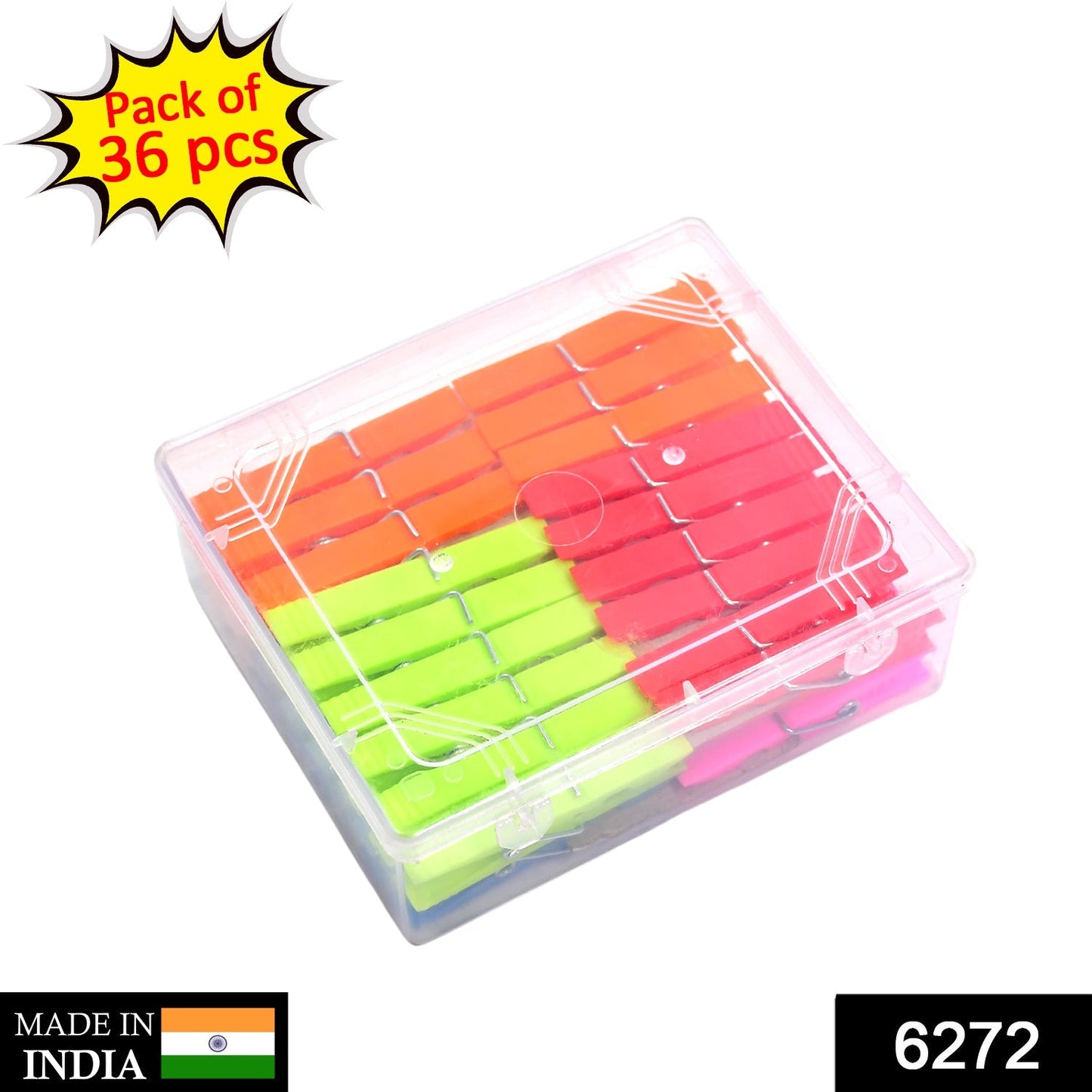 36PC MULTI PURPOSE PLASTIC CLOTHES CLIPS FOR CLOTH WITH BOX DRYING CLIPS - Springkart 