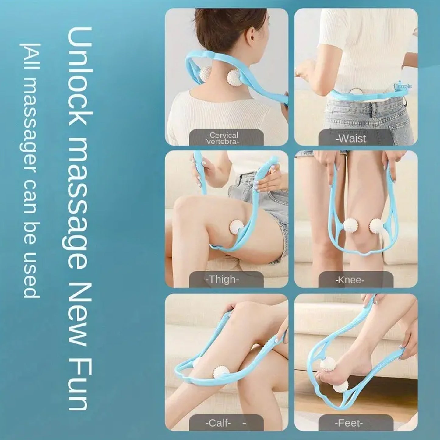 6593 Neck Shoulder Massager 13.5x7.08in Portable Relieving The Back For Men Relieving The Waist Women - Springkart 