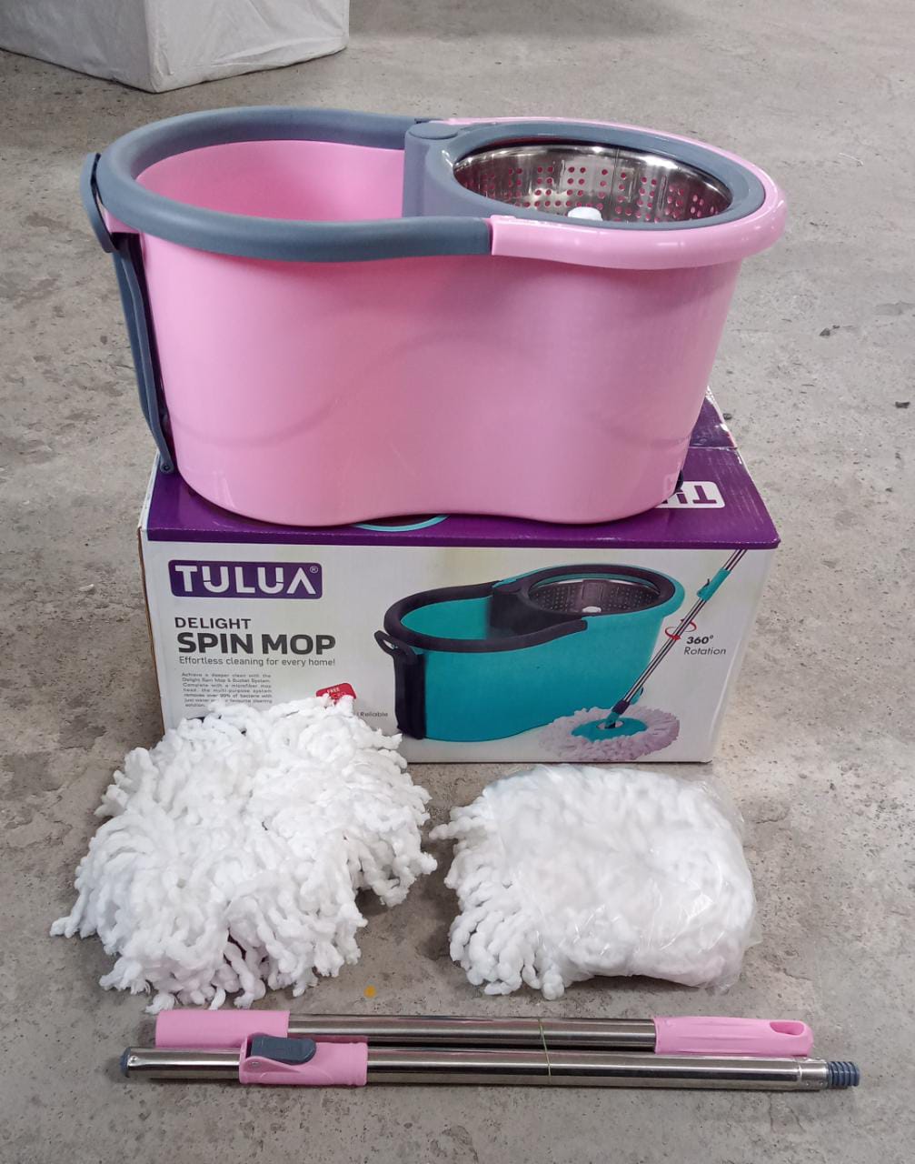 Quick Spin Mop With Steel Spin, Bucket Floor Cleaning, Easy Wheels & Big Bucket, Floor Cleaning Mop with Bucket - Springkart 