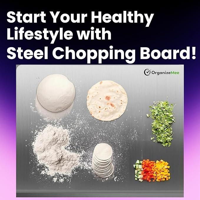 Stainless Steel Chopping Board (35x31cm) - Springkart 