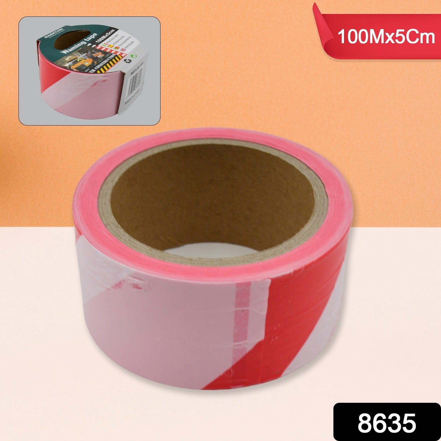 Safety Warning Tape, Construction Barrier Tape Non-Adhesive (100Mx5CM) - Springkart 