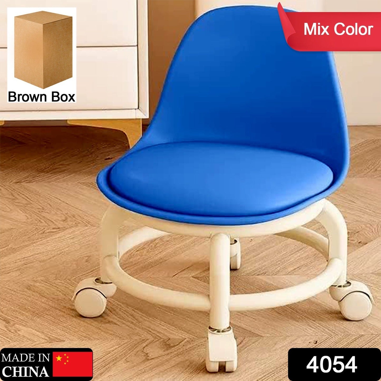 Low Round Rolling Stool with Wheels Pedicure Stool for Fitness Office Garage | Home & Garden | Furniture | Benches, Stools Multi-color (1 pc) - Springkart 