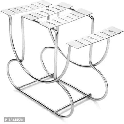 STRONGER STORE Cutlery Rack for Dining Table Stainless Steel-Cutlery Holder (Square) (20 cm) (Holds 24 Spoons & Forks) (spoon & fork not included box) (Oval)