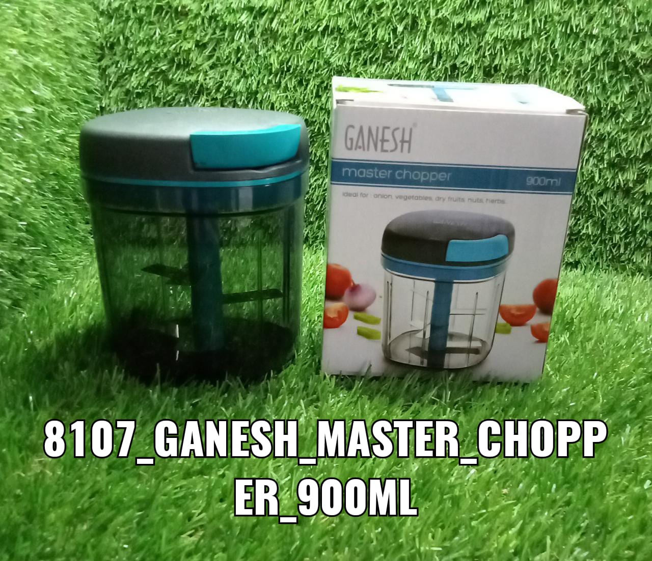 Ganesh Master Chopper with 5 Stainless Steel Blades, XL Large Jumbo Chopper (900 Ml) - Springkart 