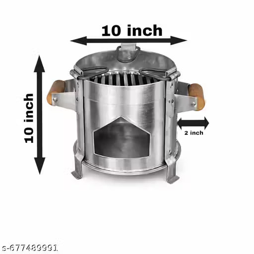 Portable Iron Sigdi / Angethi / Stove / Chulha for Wood & Coal – Multi-Purpose Heater & Outdoor Cooking Stove
