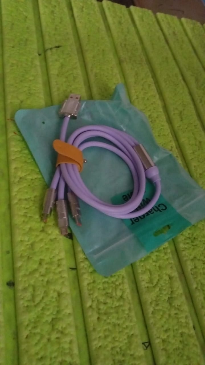 3 in 1 Multi Super Fast Charging Cable (1 Pc) - Springkart 