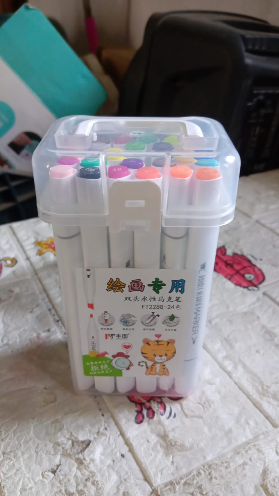 Fancy Art Markers, 24 Colors Double-ended Art Markers Alcohol Based Advanced Art Markers With Plastic Box For Painting, Coloring, Sketching And Drawing For Kids & Adult (1 Set 24 Pc) - Springkart 