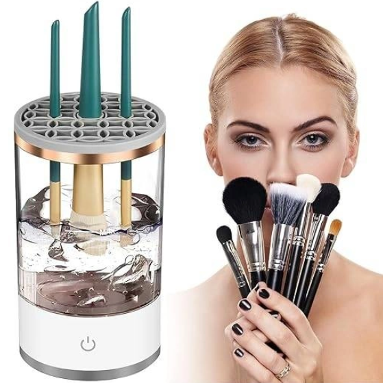 Makeup Brush Cleaner, Cosmetic Brush Cleaner, Automatic Spinning Makeup Brush Cleaner Machine, Makeup Brush Cleaner Fit for All Size Makeup Brush