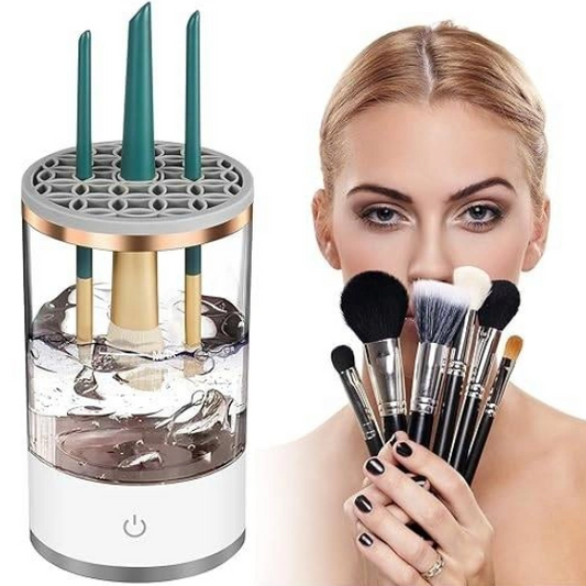 Makeup Brush Cleaner, Cosmetic Brush Cleaner, Automatic Spinning Makeup Brush Cleaner Machine, Makeup Brush Cleaner Fit for All Size Makeup Brush