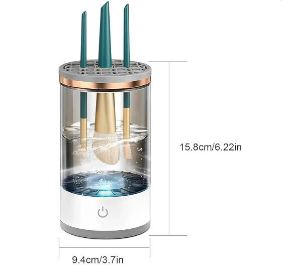 Makeup Brush Cleaner, Cosmetic Brush Cleaner, Automatic Spinning Makeup Brush Cleaner Machine, Makeup Brush Cleaner Fit for All Size Makeup Brush