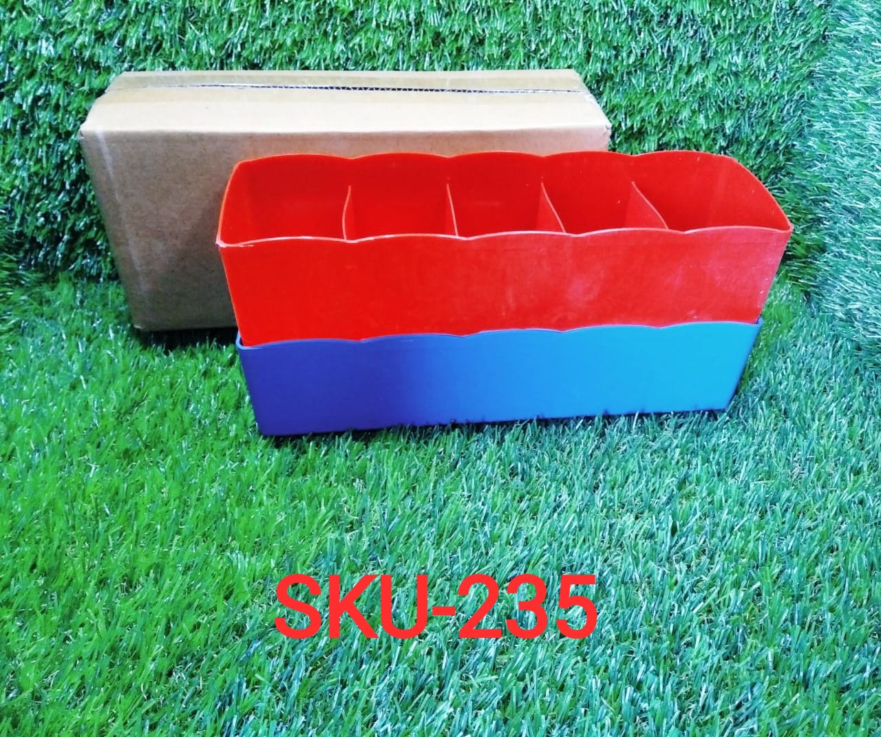 5 Compartments Socks / Handkerchief / Underwear Storage Box Socks Drawer Closet Organizer Storage Boxes (pack of 2) - Springkart 