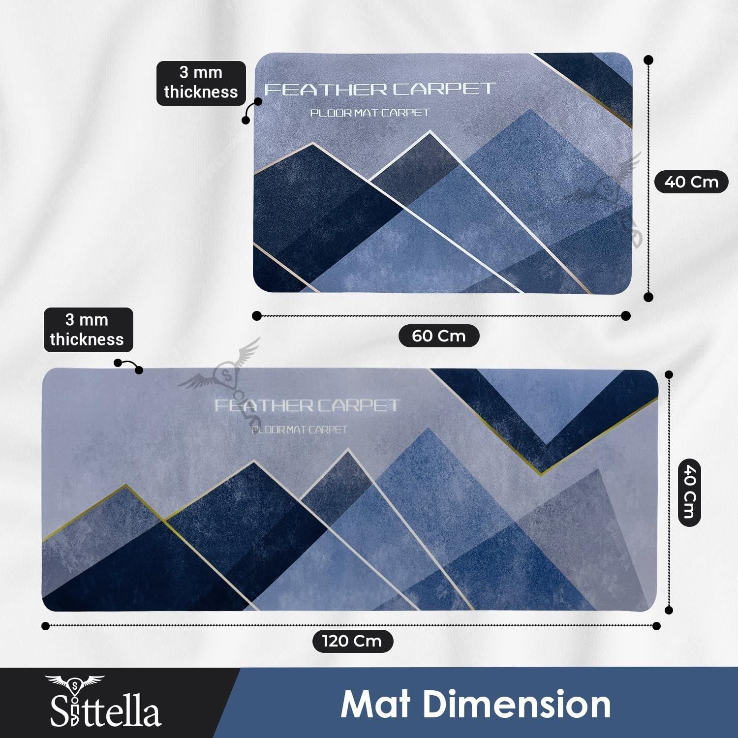Rubber Floor Mat with Runner Geometric Pattern - Springkart 
