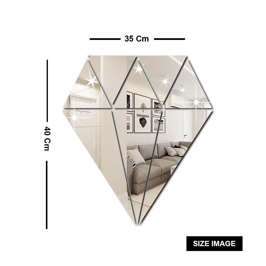 Acrylic Diamond Mirror Wall Stickers - Springkart 
