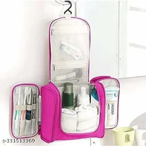 Heavy Portable Makeup/Toiletry/Cosmetic Organizer Bag (Pink)