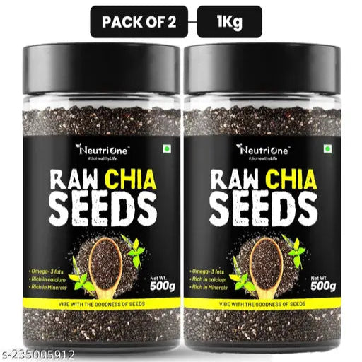 Chia Seeds - Omega-3 Rich, High Fiber Superfood for Energy & Weight Management - 1000gm" - Springkart 