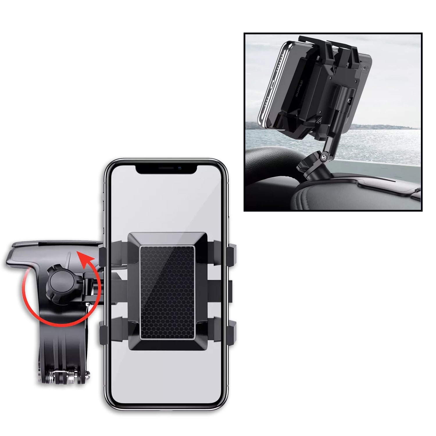 6281 Car Mobile Phone Holder Mount Stand With 360 Degree. Stable One Hand Operational Compatible With Car Dashboard. - Springkart 