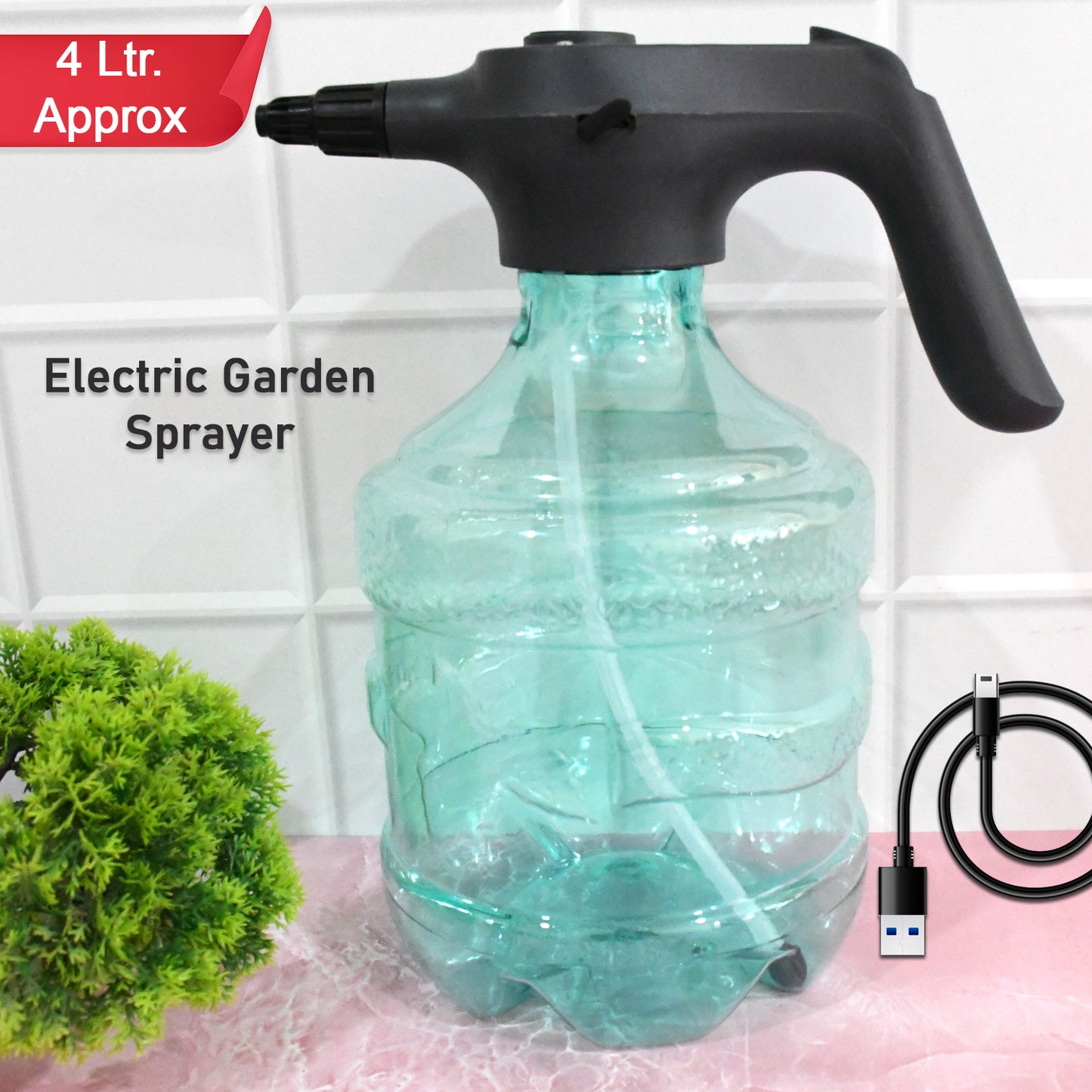 Electric Spray Bottle Garden Sprayer Automatic Watering Can (1 Pc 4 Ltr. Approx) - Springkart 