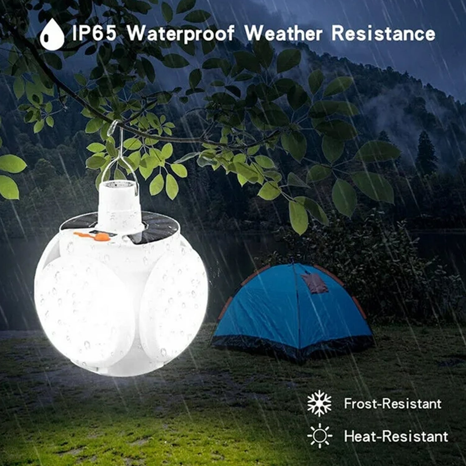 12590 Solar Multi-functional Emergency Led Light Bulb With Usb Charging Led Camping Lamp Camping Lamp Usb Rechargeable 5 Brightness Light Modes Foldable Camping Light Sos Ip65 Waterproof Camping Light Blackout Emergency Equipment Camping Gadgets - Springkart 