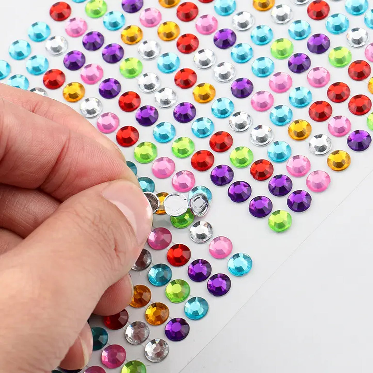 Self Adhesive Multi Size Shaped Shining Stones Crystals Stickers For Art Craft Mobile Phone Decoration Jewellery Making School Projects Creative Work - Springkart 