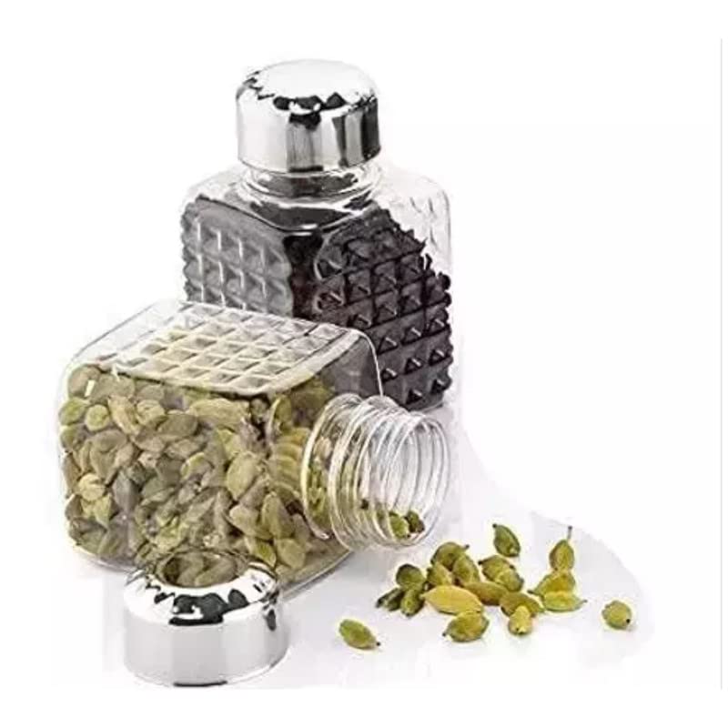 5504 All New Square 24 Bottle Design 360 Degree Revolving Spice Rack Container Condiment Pieces Set Square Small Container - Springkart 