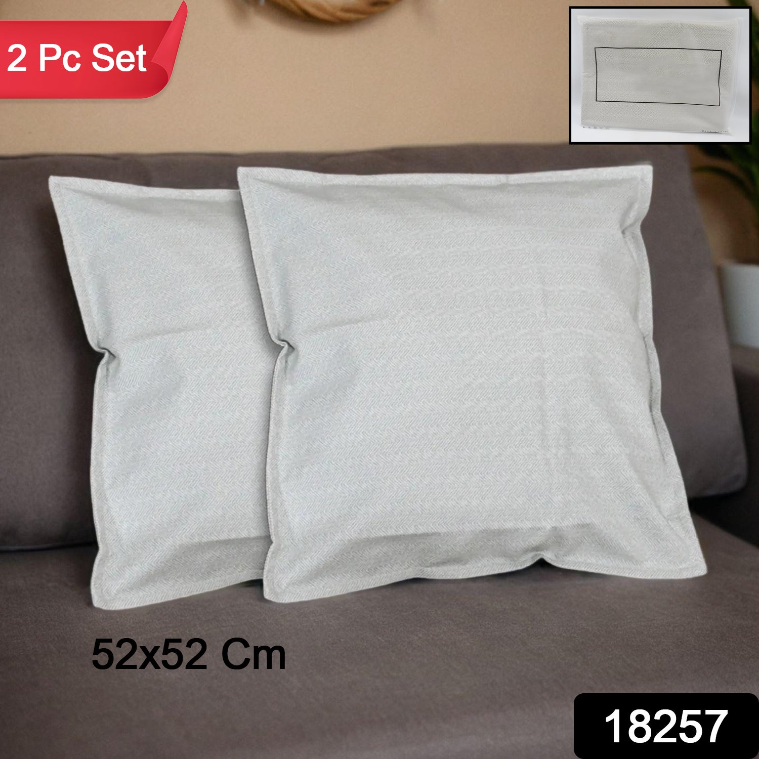 Pillow Covers Couch Pillows Cover Soft Decorative Pillow Covers (52 52 Cm 1 Pair 2 Pc) - Springkart 