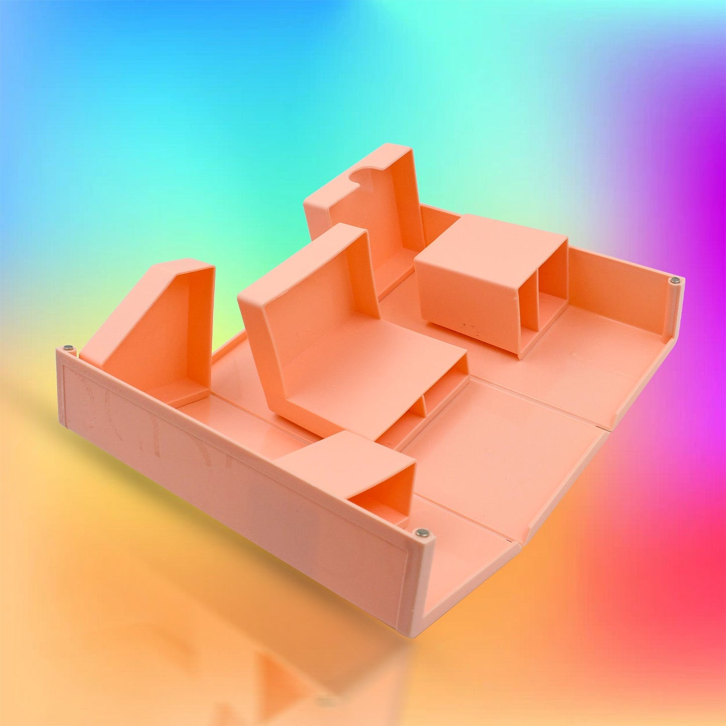 Multi-Purpose Pen Holder, Foldable Magnetic Kawaii Desk Pen Holder Pencil Makeup Storage Box Desktop Organizer Stand Case School Office Stationery - Springkart 