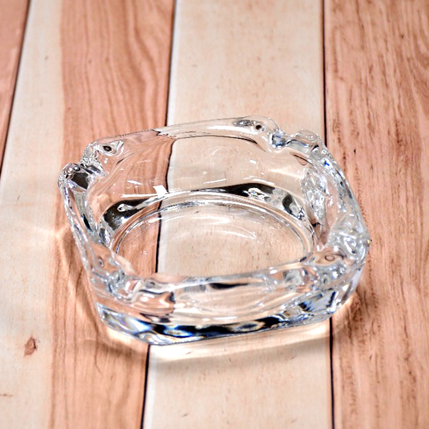 Glass Brunswick Crystal Quality Cigar Cigarette Ashtray Round Tabletop for Home Office Indoor Outdoor Home Decor - Springkart 