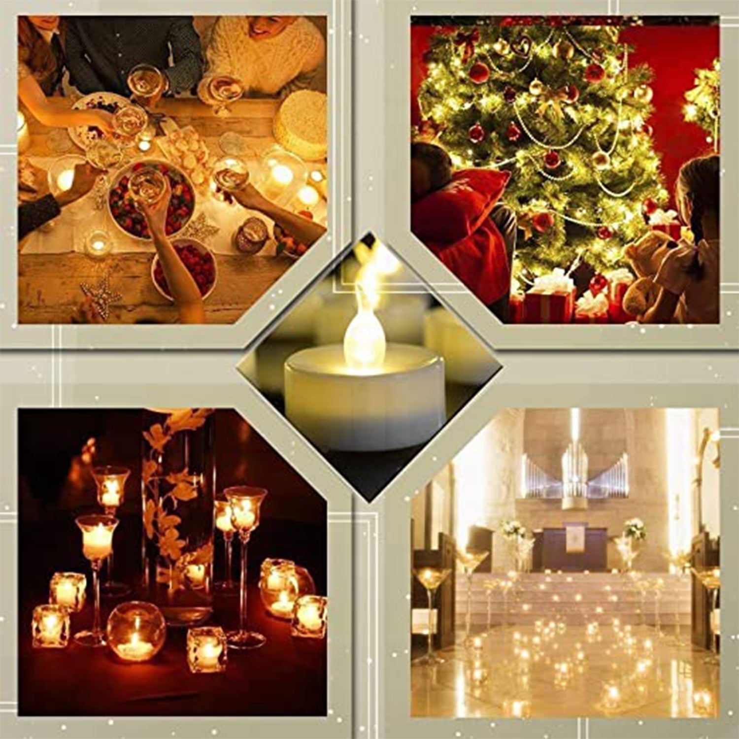 Set of 8Pcs With transparent box. Flameless Floating Candles Battery Operated Tea Lights Tealight Candle - Decorative, Wedding. - Springkart 