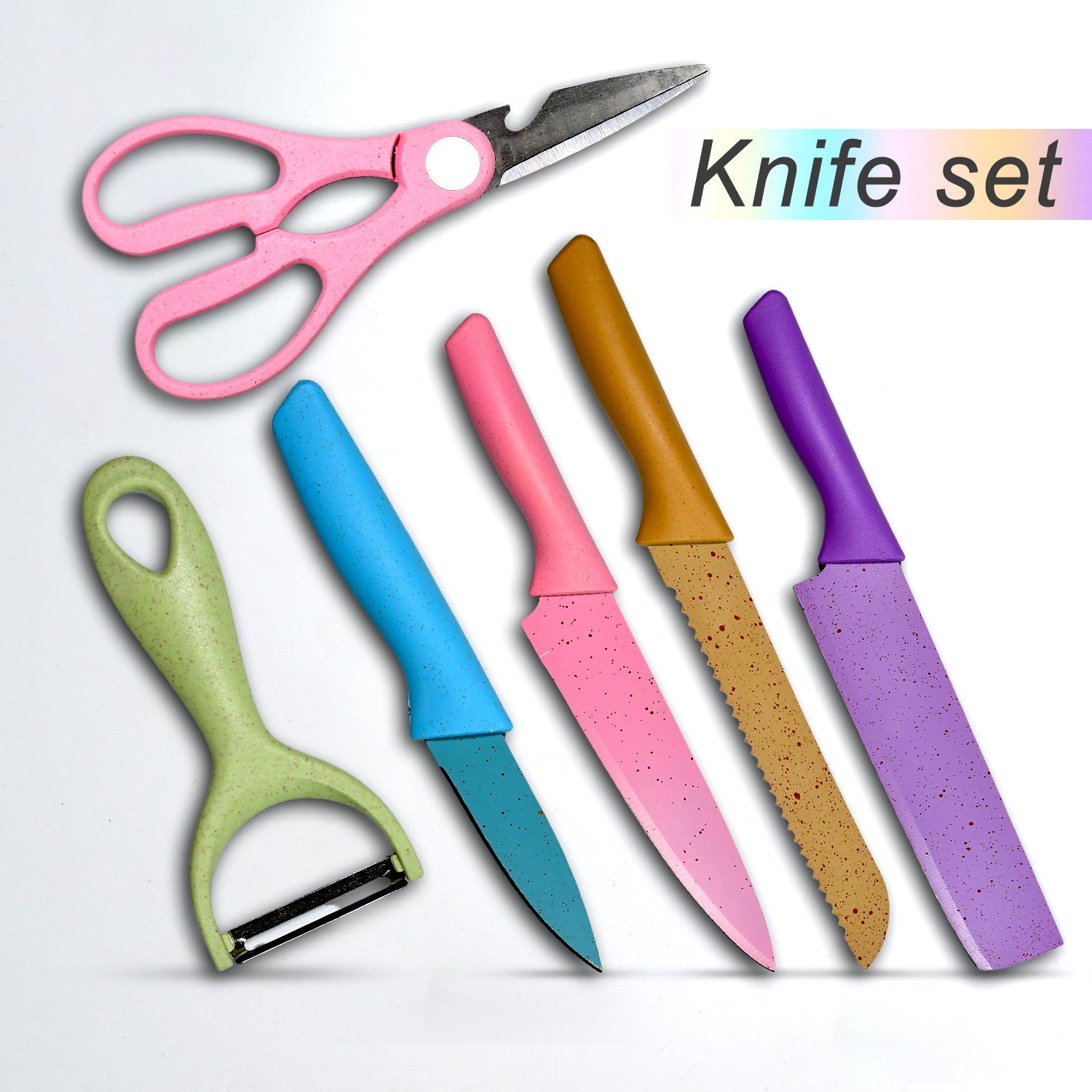 Corrugated 6Pc Kitchen Knife Set Professional Box Knife Set 6 Piece Forged Kitchen Knives with Box. - Springkart 