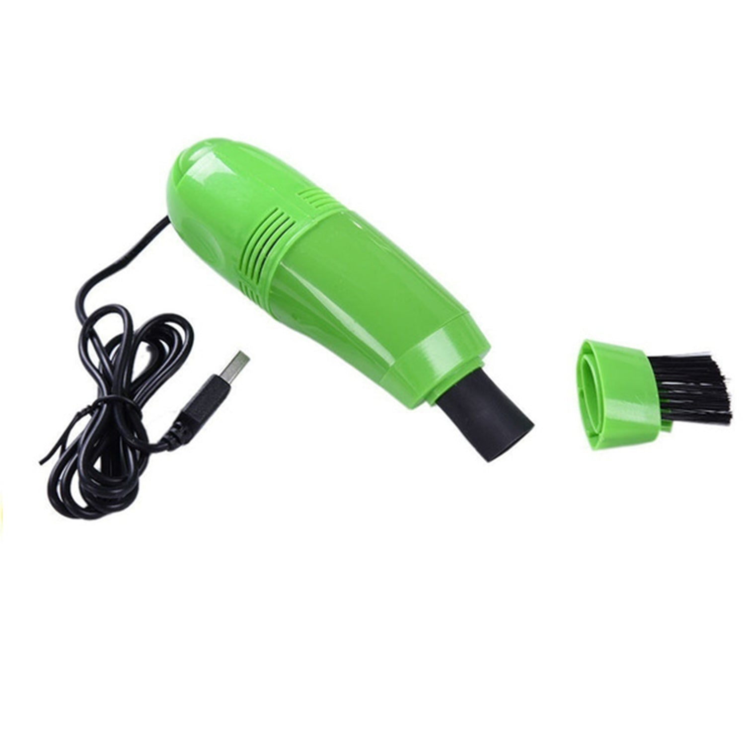 Compact USB-powered mini vacuum cleaner for cleaning computers and cars.