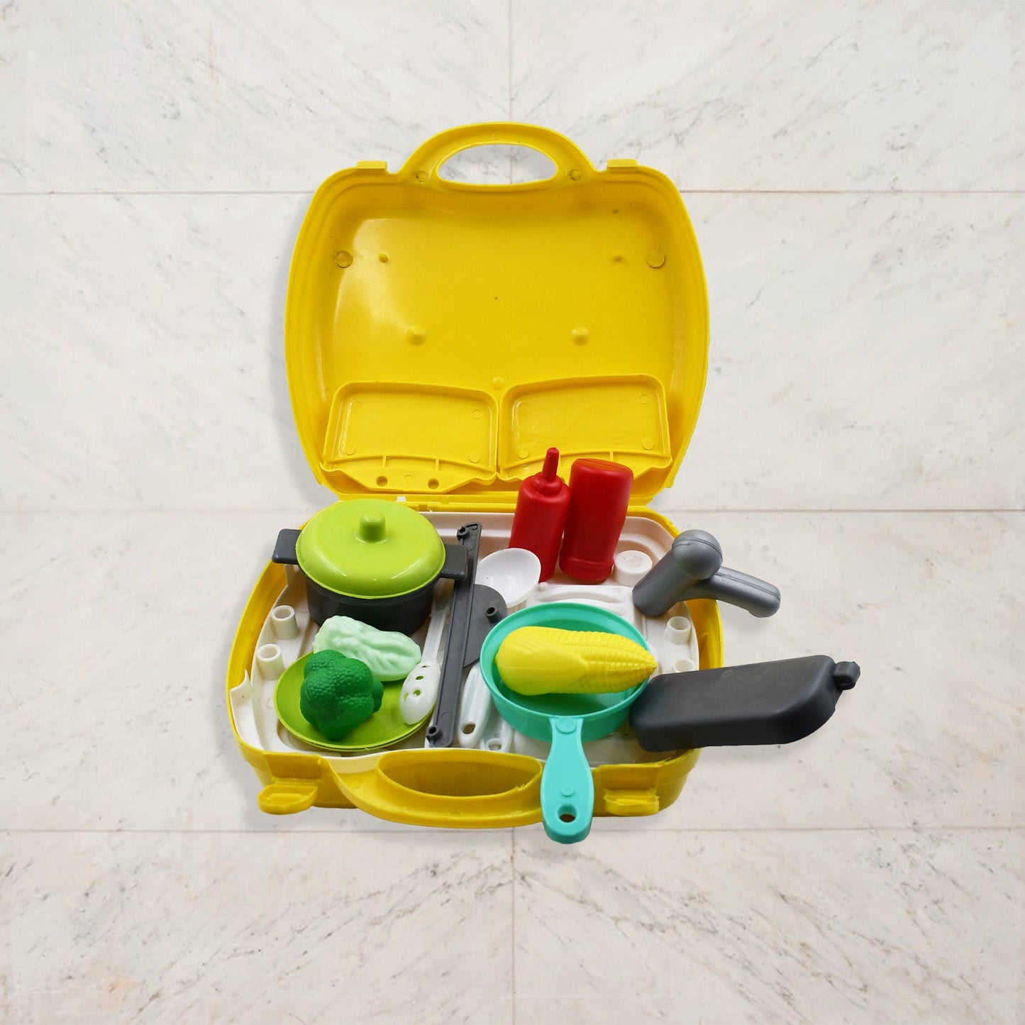 Cooking Toy Plastic Kids Cooking School Play Set (26 Pc Set) - Springkart 