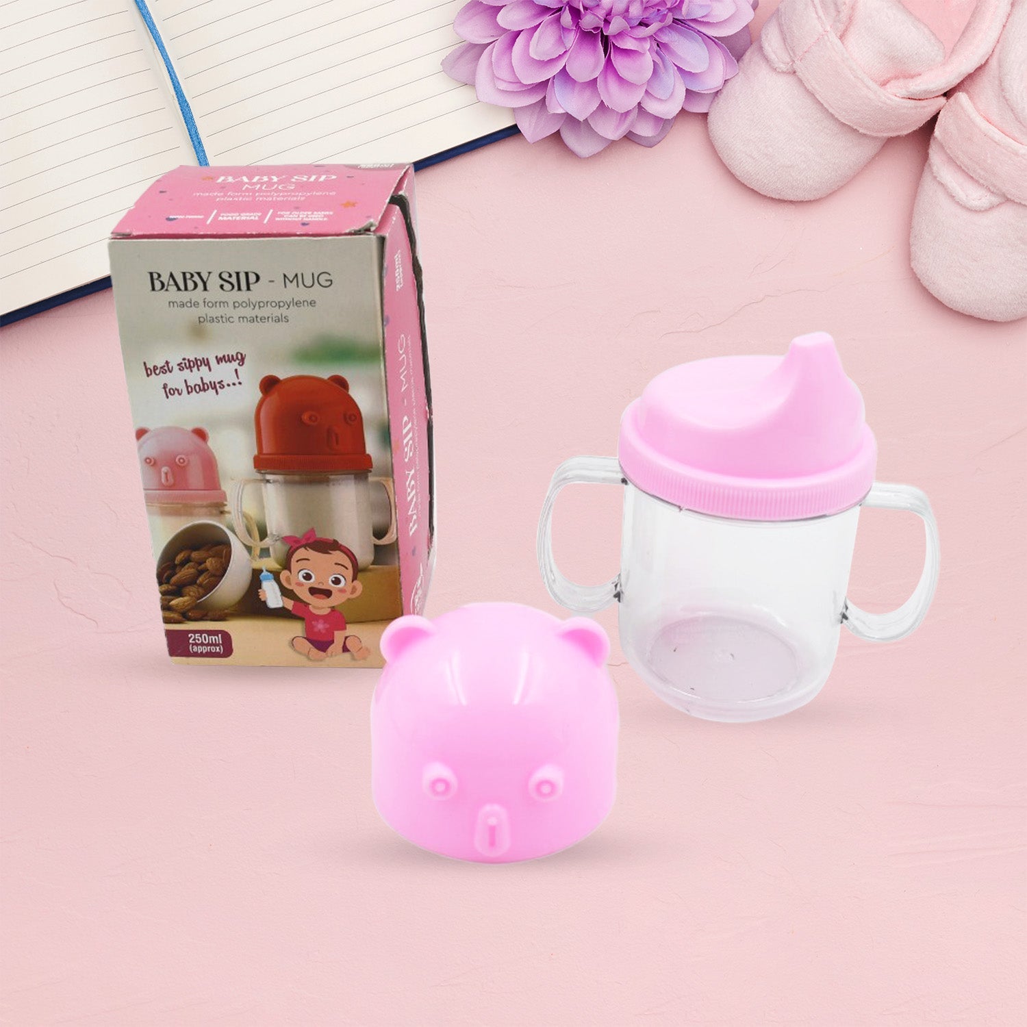 Baby Milk Mug Sippy Cup Baby Mug, Leakproof, Mug For Kids Lightweight, Nursing (250 Ml / 1 Pc) - Springkart 