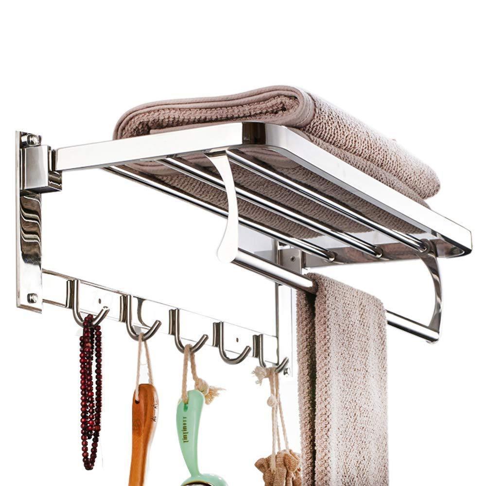 Bathroom Accessories Stainless Steel Folding Towel Rack - Springkart 
