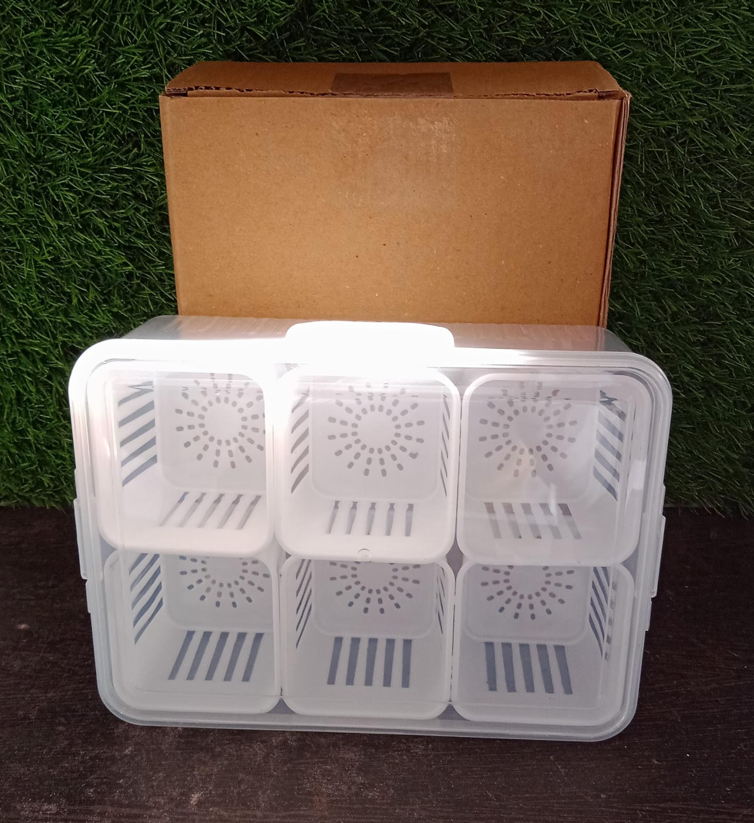 Fridge Storage Boxes Freezer Storage Containers, Container for Kitchen Storage Set, Storage in Kitchen, Vegetable Storage, Draining Crisper Refrigerator Food Box (1 Pc) - Springkart 