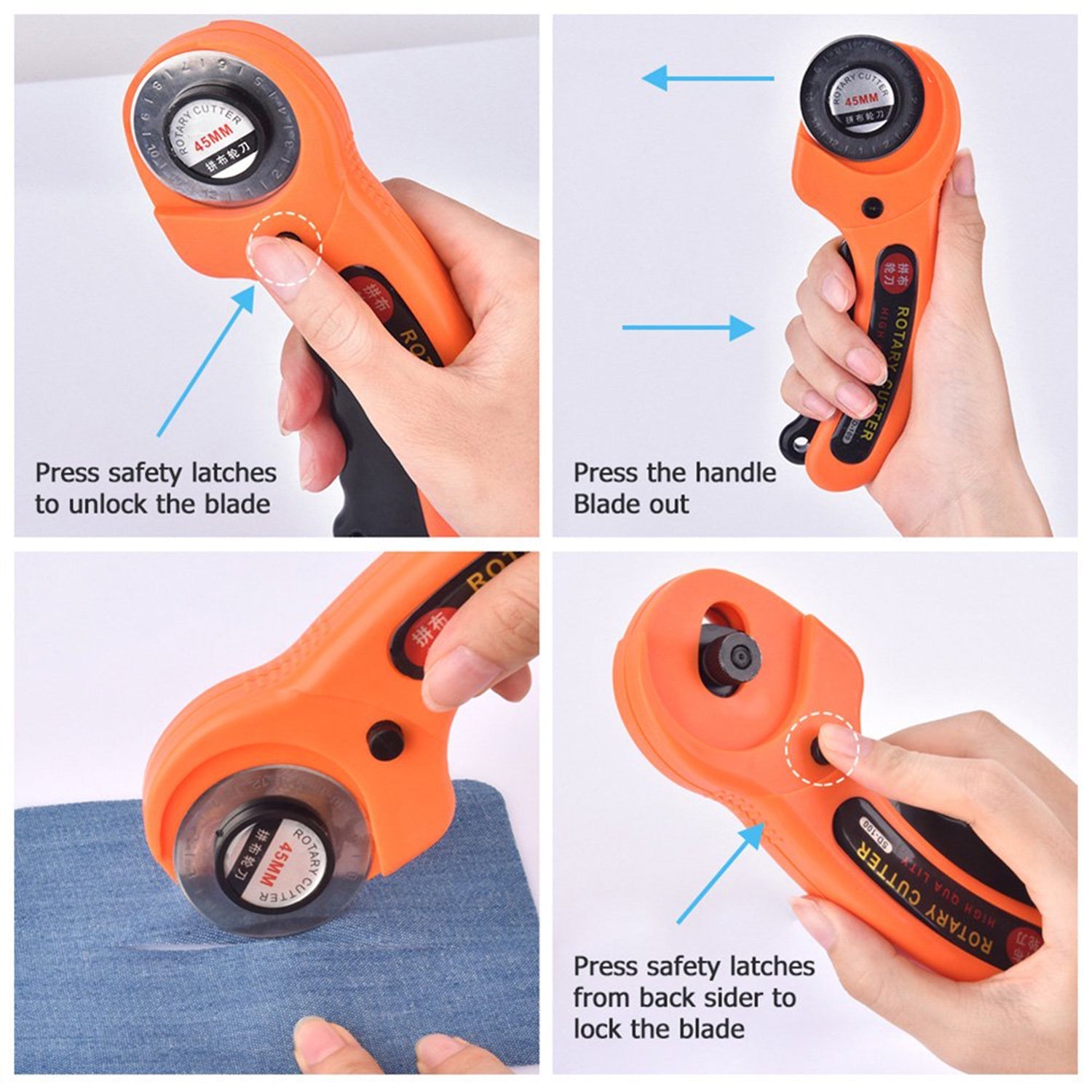 Manual Sewing Roller Cutter Rotary Blade - Springkart 