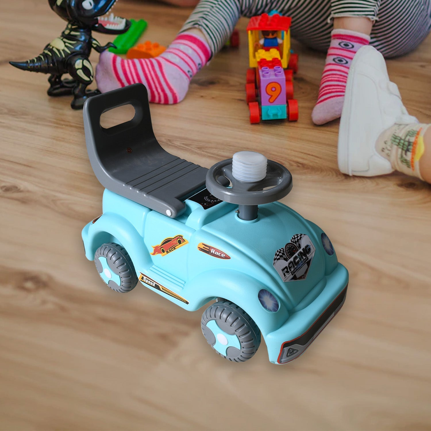 KIDS BABY CITY RIDE ON PUSH CAR RIDE WITH BACKREST MUSICAL HORN FOR CHILDREN KIDS TOY RIDE-ON, KIDS TOYS TODDLER BABY TOY BABY CAR , TRUCK, ETC SUITABLE FOR KIDS BOYS / GIRLS - Springkart 