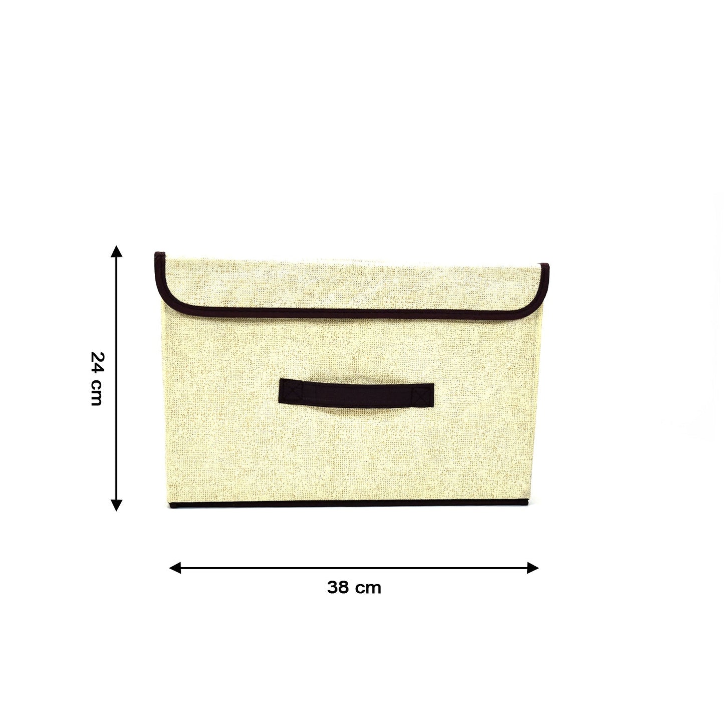 Foldable Storage Box with Lid and Handles, Cotton and Linen Storage Bins and Baskets Organizer for Nursery, Closet, Bedroom, Home - Springkart 