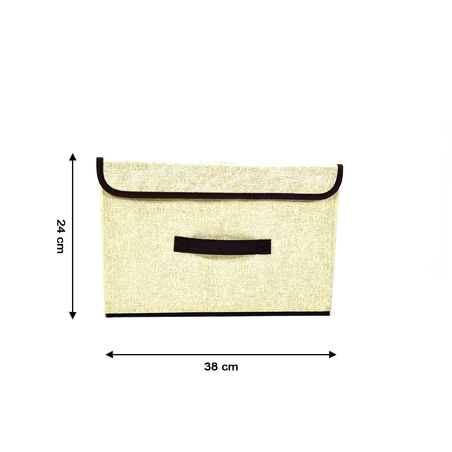 Foldable Storage Box with Lid and Handles, Cotton and Linen Storage Bins and Baskets Organizer for Nursery, Closet, Bedroom, Home - Springkart 