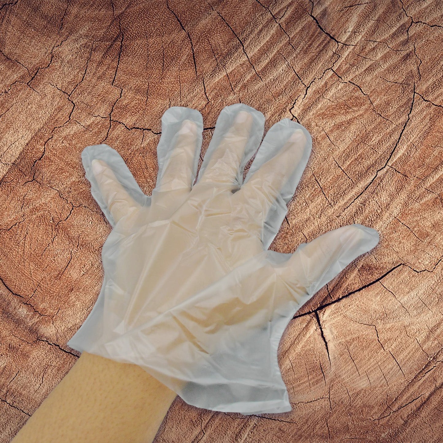 Large Disposable Gloves (100 Pcs): Clear Plastic, Multipurpose - Springkart 