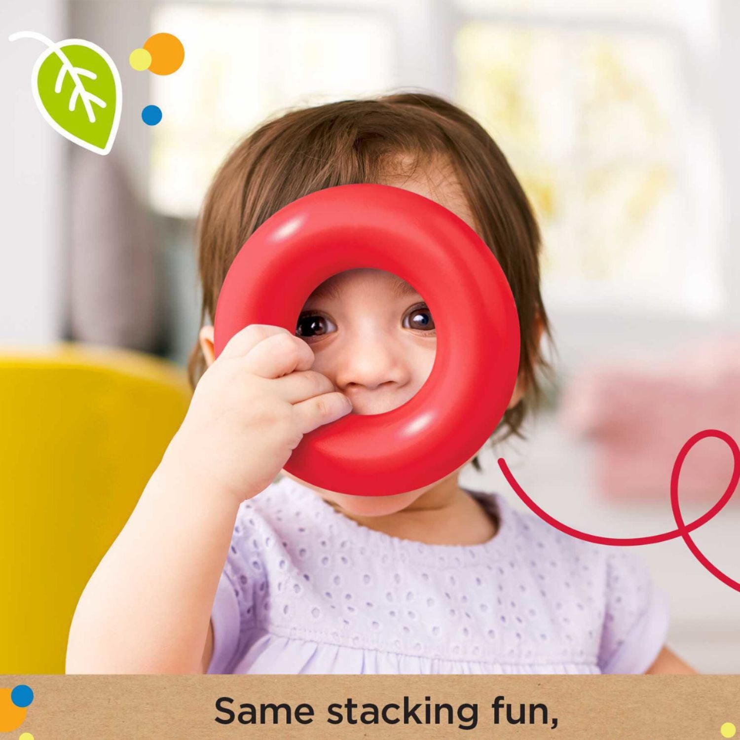 Plastic Baby Kids Teddy Stacking Ring Jumbo Stack Up Educational Toy 9pc - Springkart 
