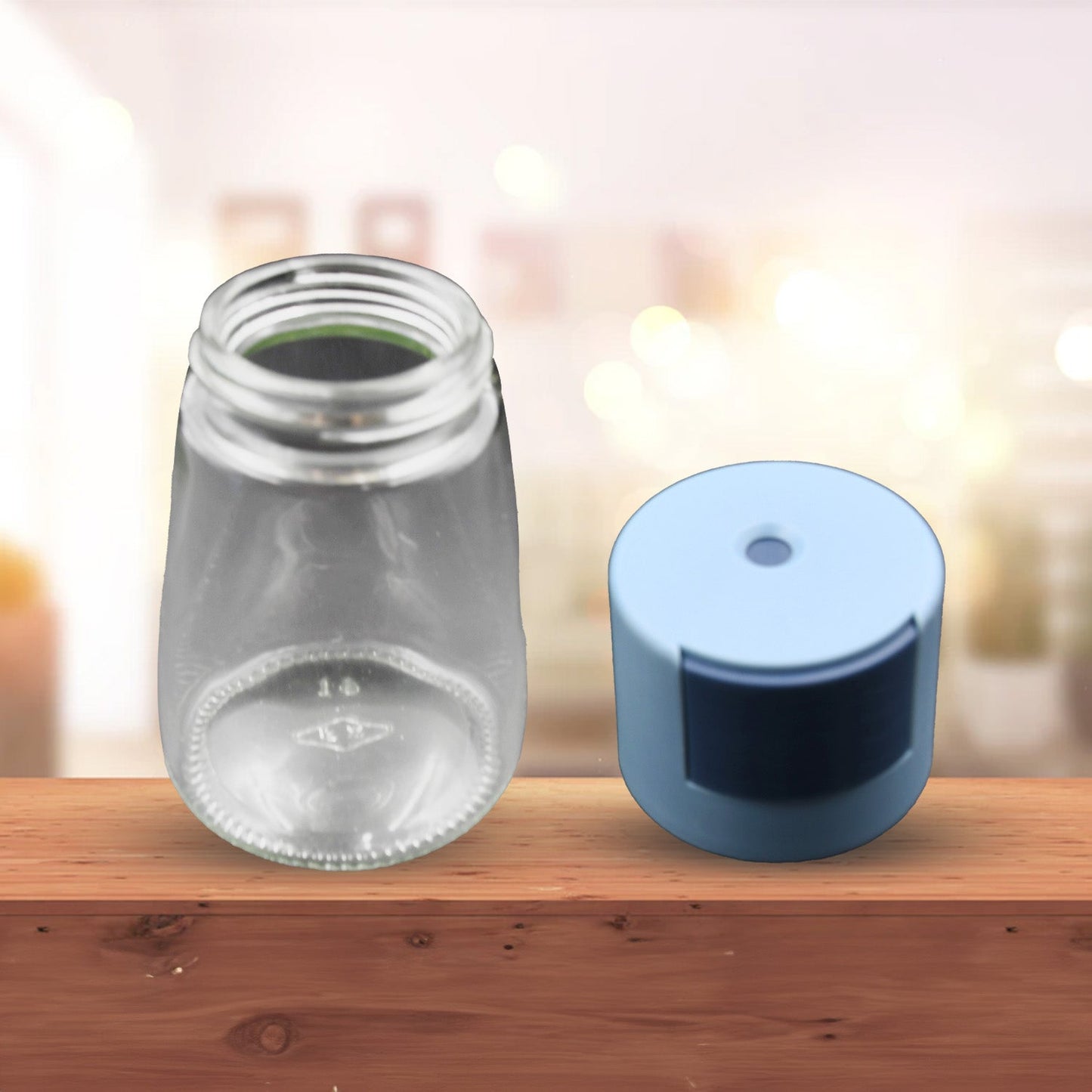 Glass Salt Bottle, Salt Dispenser, Glass Salt Shaker Pack of 1, Seasoning Shaker, Precise Quantitative 0.5g for Home Cooking Picnic Camping Ration Salt Shakers - Springkart 