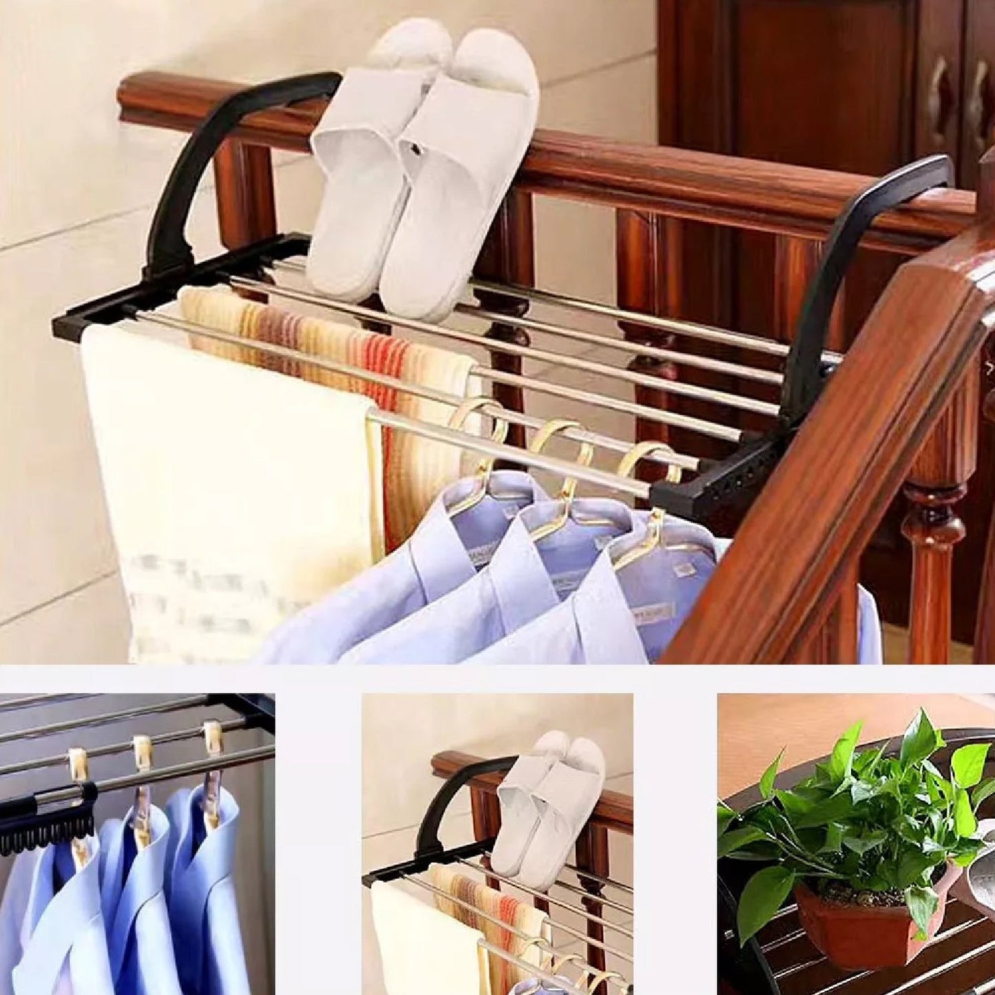 Small Hanging Rack Cloth Drying Rack for Home, Balcony, and Window - Springkart 