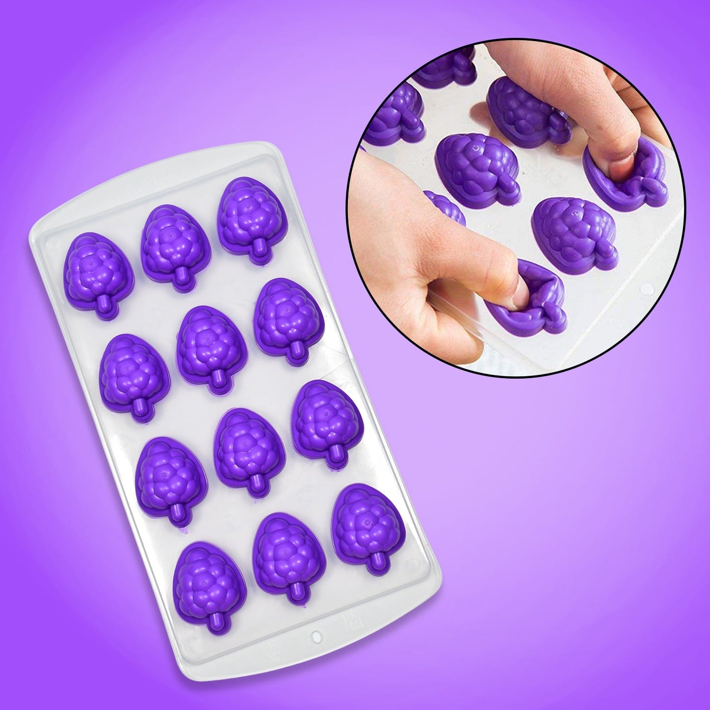Mix design Ice Trays with Lid for Freezer with Easy to Release Flexible Silicone shape ice cavity. - Springkart 