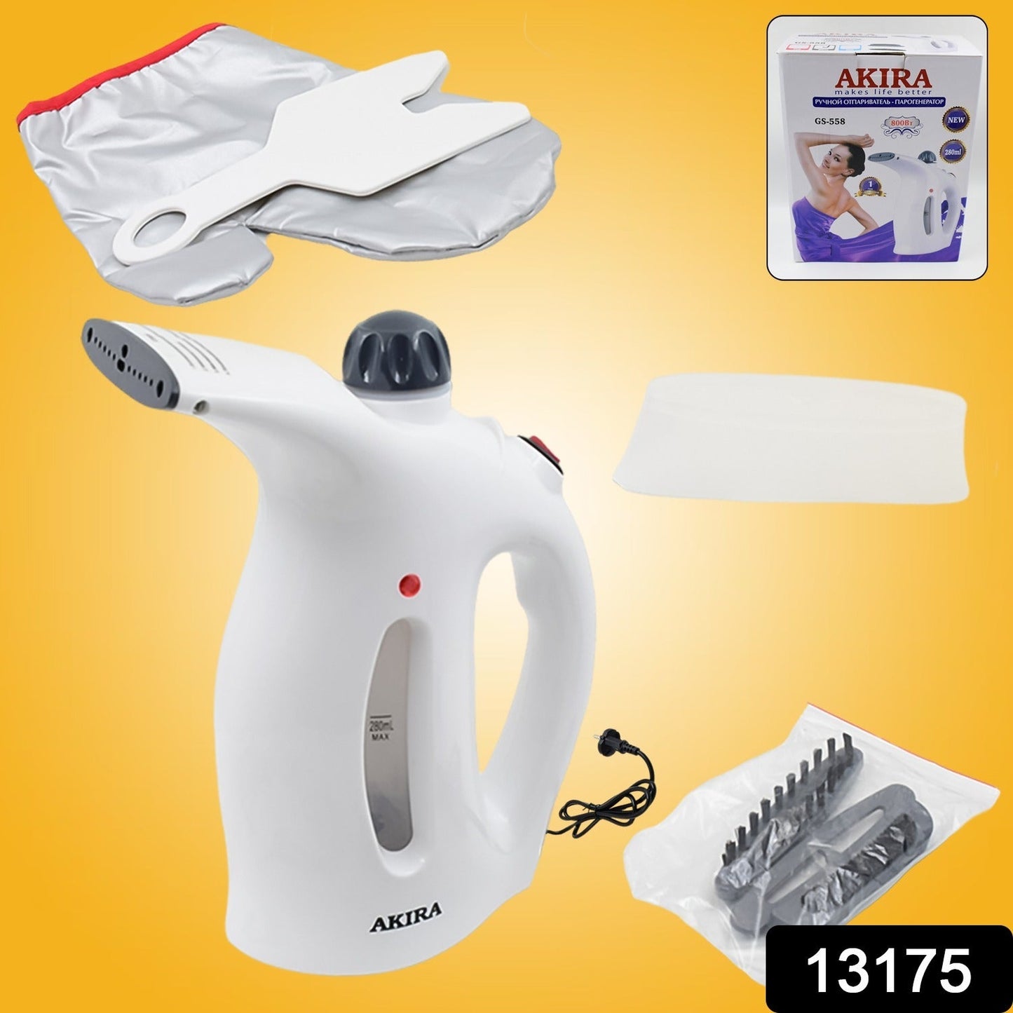 Portable Handheld Garment & Facial Steamer (1 Pc) - Springkart 