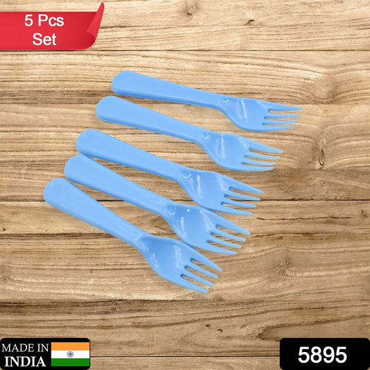 Reusable Premium Heavy Weight Plastic Forks, Party Supplies, One Size, plastic 5pc Serving Fork Set for kitchen, Travel, Home (5pc) - Springkart 